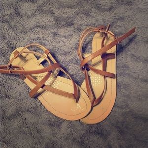 Brown strap sandals